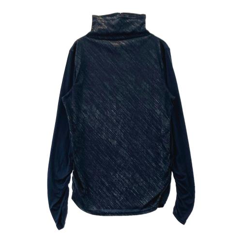 HEAL CREEK ヒールクリーク 長袖ハーフジップTシャツ 総柄 ネイビー系