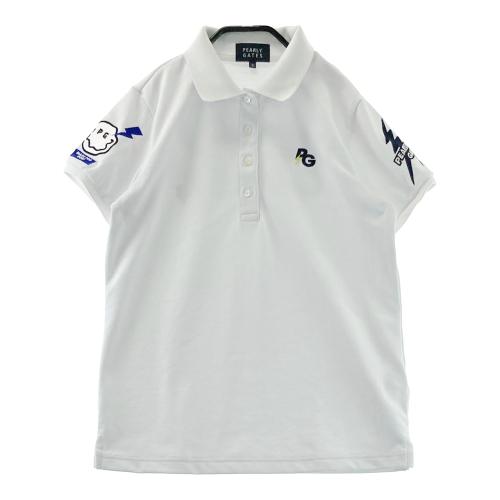 PEARLY GATES パーリーゲイツ 半袖ポロシャツ ニコちゃん ホワイト系