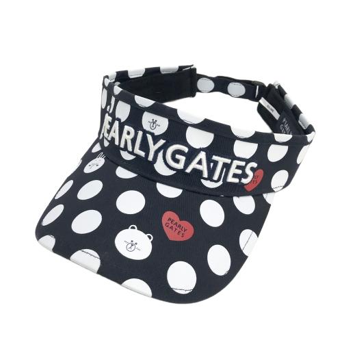 PEARLY GATES パーリーゲイツ サンバイザー チェック柄 ネイビー系
