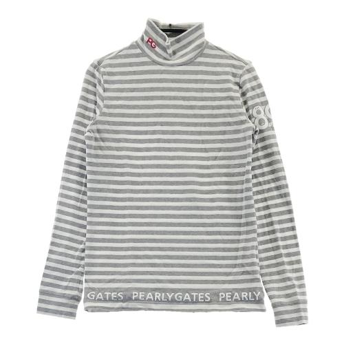 PEARLY GATES パーリーゲイツ ハイネック 長袖Tシャツ ボーダー柄