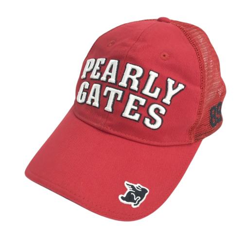 PEARLY GATES パーリーゲイツ メッシュキャップ ニコちゃん レッド系