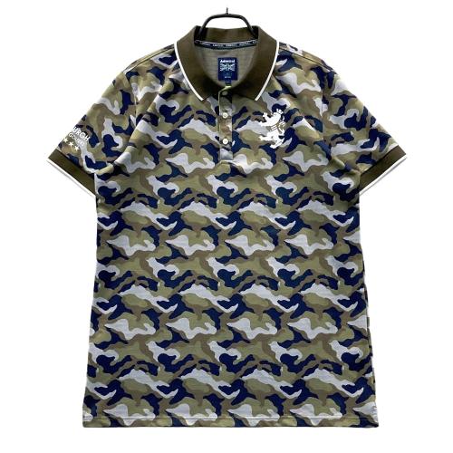HERMES カモフラージュ柄 ポロシャツ XL ADIDAS GOLF アディダスゴルフ HG3240 半袖ポロシャツ カモフラ柄