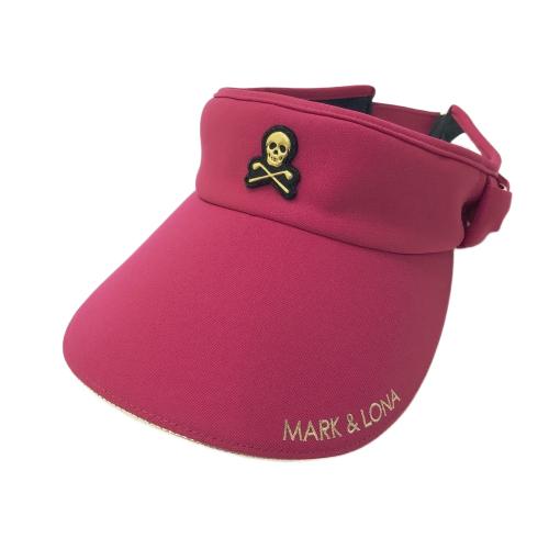 マークアンドロナ　サンバイザー未使用品 MARK&LONA マークアンドロナ サンバイザー レッド系 ランク：B 【中古