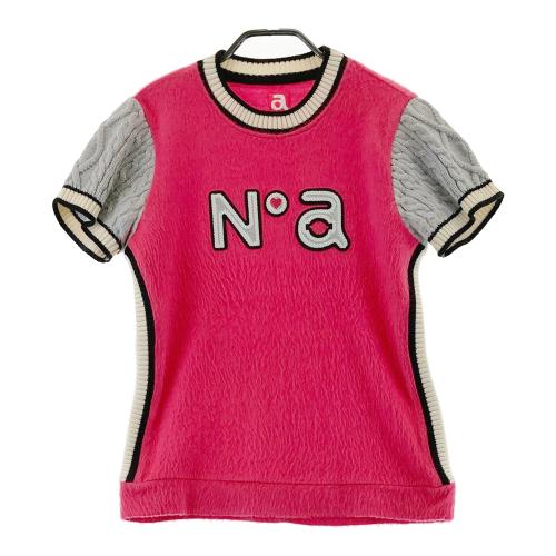 ARCHIVIO アルチビオ 半袖ニットセーター 起毛 ピンク系 サイズ：38