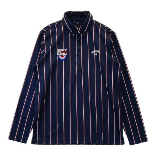 Callaway ☆ポロシャツ☆新品・未使用☆ CALLAWAY キャロウェイ 長袖ポロシャツ ネイビー系 M ゴルフウェア