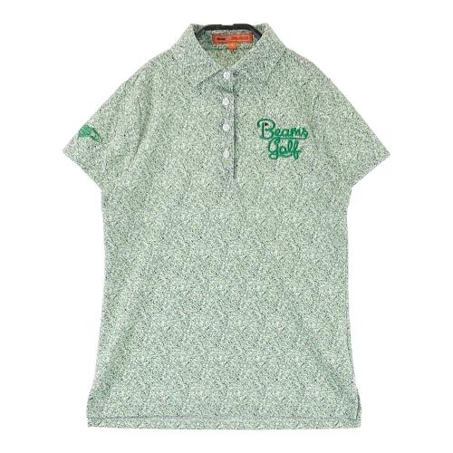 BEAMS GOLF ビームスゴルフ 半袖ポロシャツ 総柄 ピンク系 サイズ：L