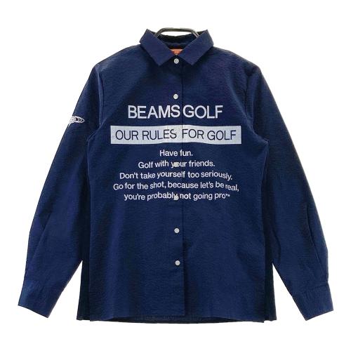 BEAMS GOLF ビームスゴルフ 長袖カーディガン ボーダー柄 ネイビー系