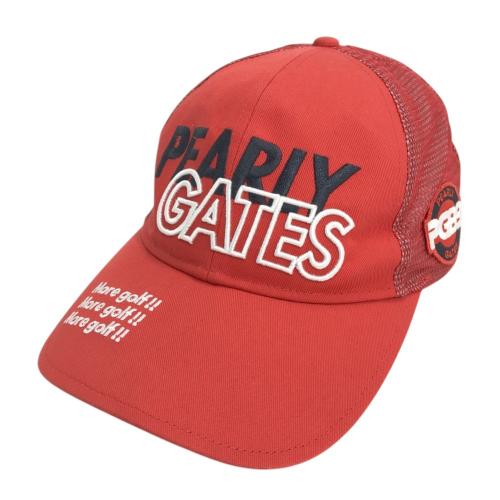 PEARLY GATES パーリーゲイツ メッシュキャップ レッド系 ランク：A