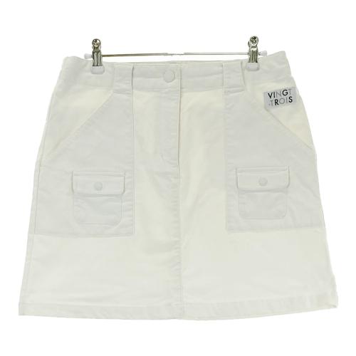23区GOLF ニジュウサンクゴルフ ストレッチスカート ホワイト系 サイズ