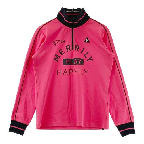 ADIDAS GOLF アディダスゴルフ ハーフジップ 長袖ポロシャツ ピンク系