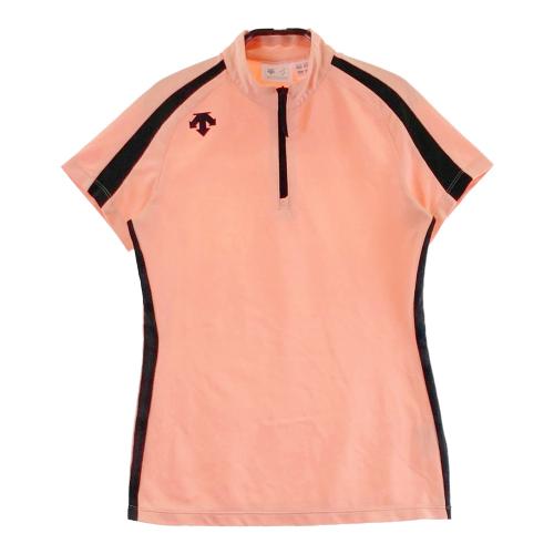 DESCENTE GOLF デサントゴルフ ハーフジップ半袖Tシャツ ネイビー系