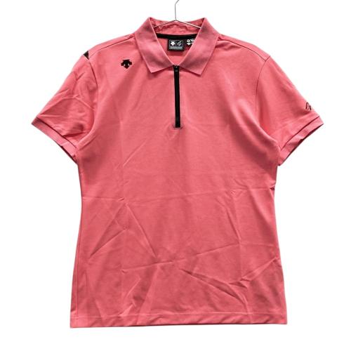 DESCENTE GOLF デサントゴルフ ハーフジップ 半袖ポロシャツ 総柄