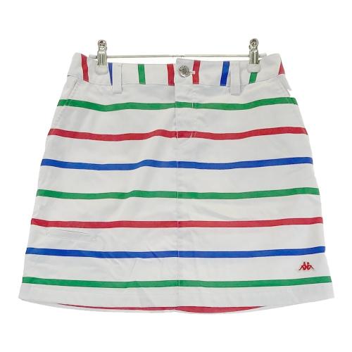 KAPPA GOLF カッパゴルフ スカート ストライプ柄 ホワイト系 サイズ：M