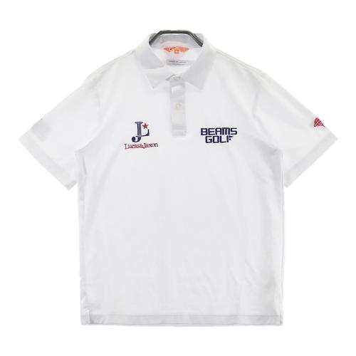 BEAMS GOLF ビームスゴルフ 紺白 半袖ポロシャツ ホワイト系 サイズ：M