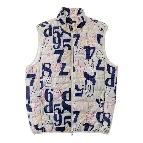 CALLAWAY キャロウェイ 中綿ベスト ストライプ柄 ホワイト系 サイズ：L