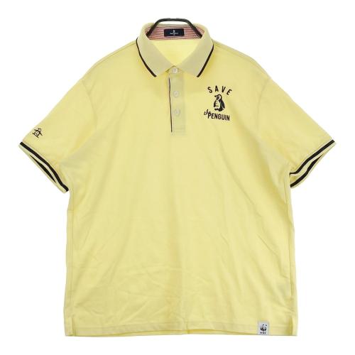 MUNSING WEAR マンシングウェア 半袖ポロシャツ 総柄 イエロー系