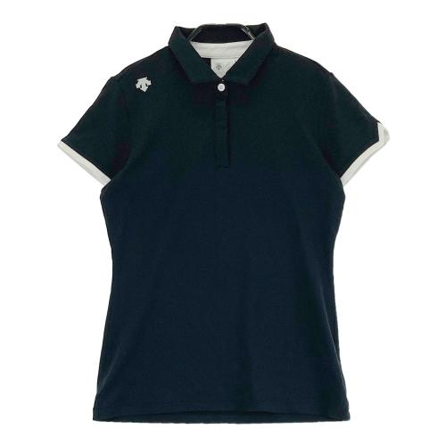 DESCENTE GOLF デサントゴルフ 半袖ポロシャツ ネイビー系 サイズ：L