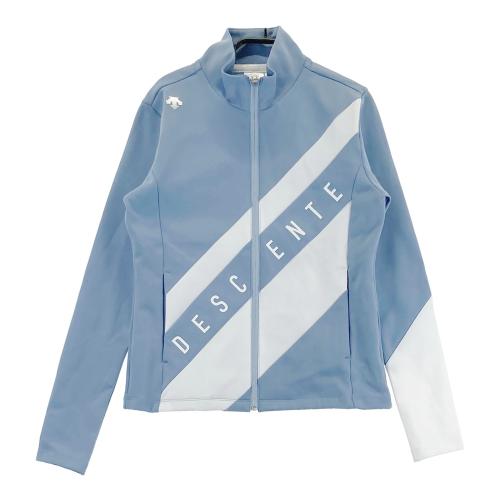 DESCENTE GOLF デサントゴルフ バイカラー 長袖ポロシャツ ブルー系