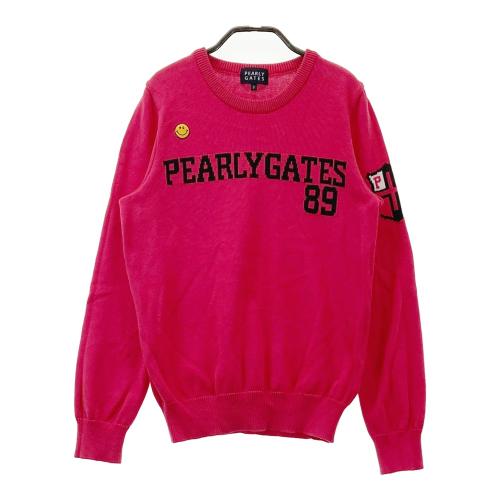 PEARLY GATES パーリーゲイツ 長袖ニット セーター ニコちゃん ピンク