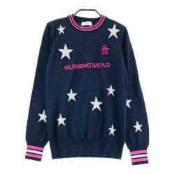MUNSING WEAR マンシングウェア ニットセーター 星柄 スター ネイビー