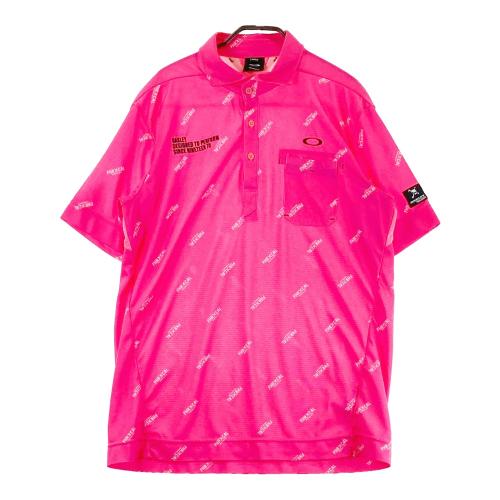 OAKLEY オークリー 434396JP 半袖ポロシャツ 総柄 ピンク系 サイズ：L