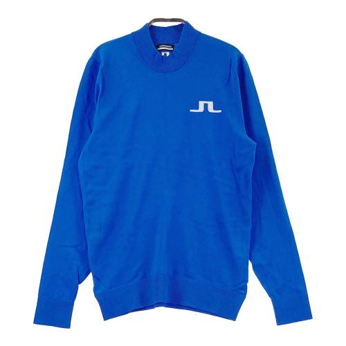 ★新品 J.LINDEBERG ゴルフセーター モックネック ハーフジップアップ J.LINDEBERG ジェイリンドバーグ モックネック ニットセーター ブルー