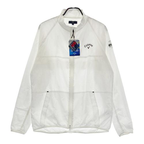 A18664 美品 キャロウェイ 総ロゴジップアップジャケット 白M メンズ A18664 美品 キャロウェイ 総ロゴジップアップジャケット 白M メンズ