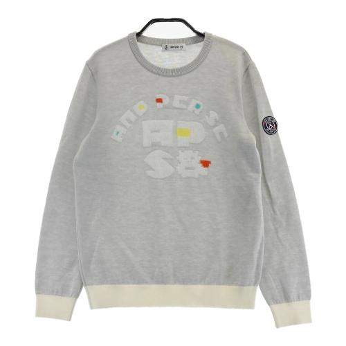 AND PER SE アンパスィ ウール混 長袖ニットセーター グレー系 サイズ