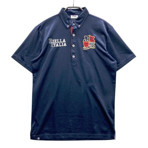 FILA GOLF フィラゴルフ ML5DM614 半袖ポロシャツ ボタンダウン 総柄