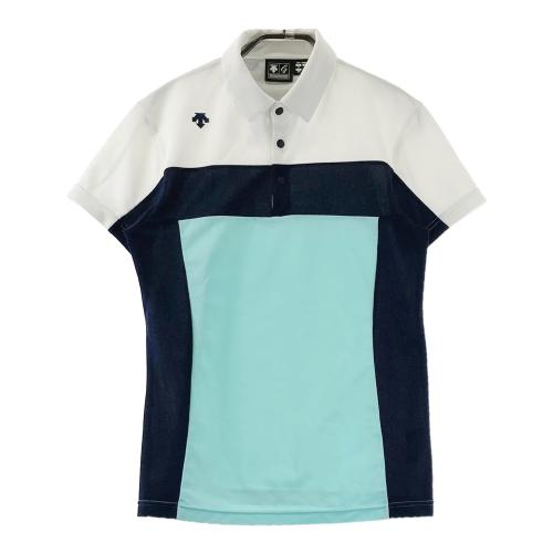 DESCENTE GOLF デサントゴルフ 半袖ポロシャツ ブルー系 サイズ：O