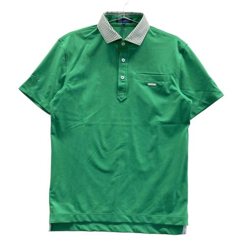 サイズ：M 23区GOLF ニジュウサンクゴルフ  襟デザイン 半袖ポロシャツ  グリーン系 [240101639775] ゴルフウェア メンズ ストスト 23区GOLF ニジュウサンクゴルフ 襟デザイン 半袖ポロシャツ グリーン系