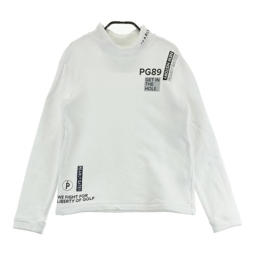 美品 PEARLY GATES パーリーゲイツ ハイネックニット ボーダー 秋冬 AW 長袖ニット コットン ホワイト レディース 0(S) ゴルフウェア【古着】【中古】 PEARLY GATES パーリーゲイツ 2024年モデル ハイネック スウェット