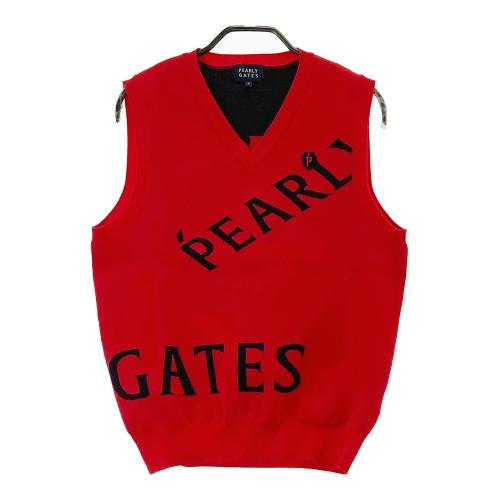 PEARLY GATES パーリーゲイツ Vネック ニットベスト レッド系 サイズ