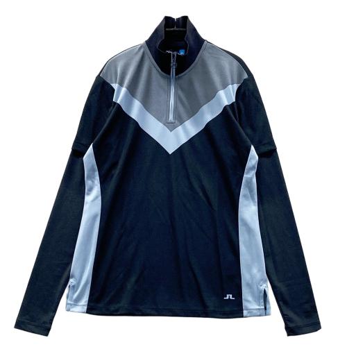 J.LINDEBERG ジェイリンドバーグ ハーフジップ 長袖Tシャツ ホワイト系