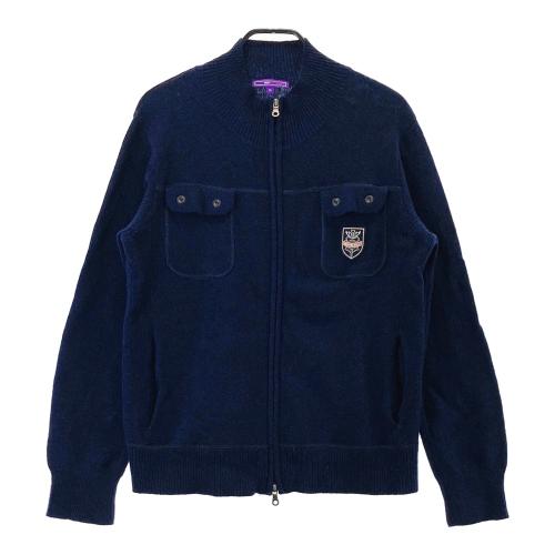 BEAMS GOLF ビームスゴルフ ウール 長袖ジップジャケット ネイビー系