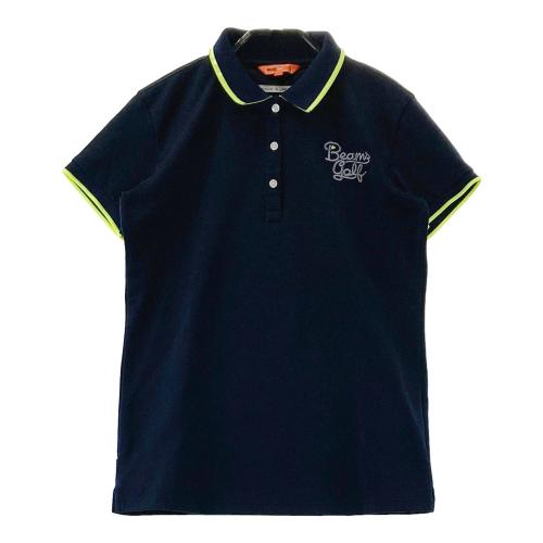 BEAMS GOLF ビームスゴルフ 半袖ポロシャツ ボーダー柄 ネイビー系