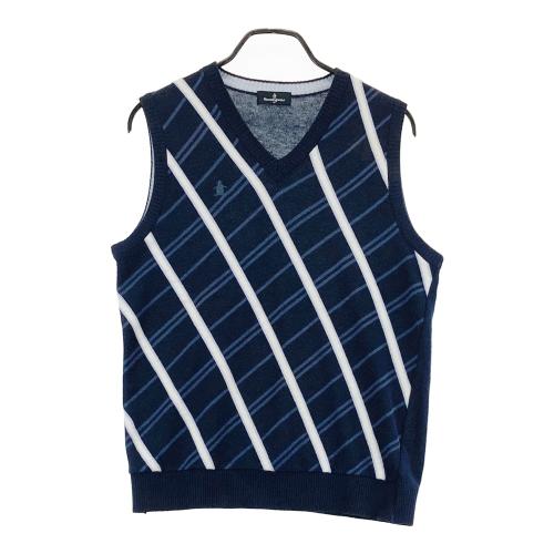【新品タグ付き】MUNSINGWEAR ベスト 90年代 ネイビー M MUNSING WEAR マンシングウェア ニットベスト チェック柄 ネイビー系