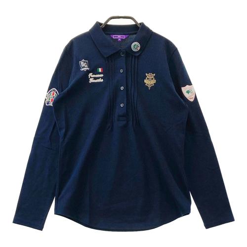 BEAMS GOLF ビームスゴルフ 長袖カーディガン ボーダー柄 ネイビー系