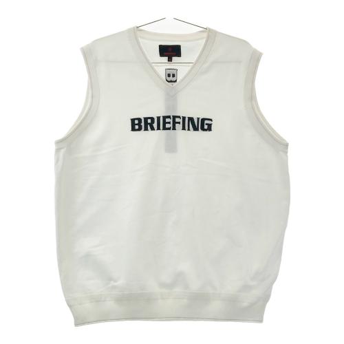 BRIEFING ブリーフィング　ゴルフ　Vネック ベスト　ホワイト　XS BRIEFING GOLF ブリーフィング 2025年モデル ニットベスト ホワイト系