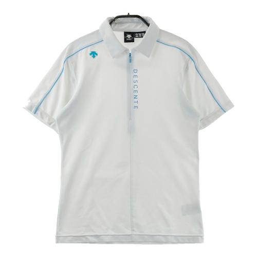 DESCENTE GOLF デサントゴルフ ハーフジップ 長袖Tシャツ ホワイト系
