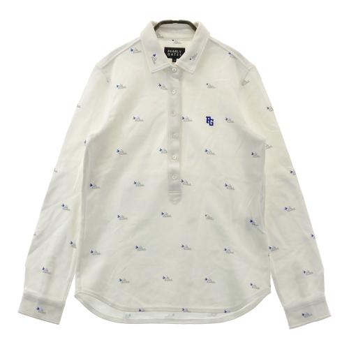 PEARLY GATES パーリーゲイツ 長袖Tシャツ 総柄 ホワイト系 サイズ：2