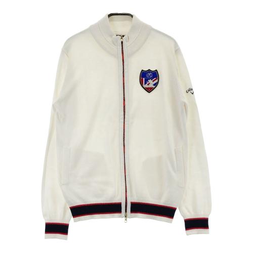 CALLAWAY キャロウェイ 裏地付 ウール混 ニット ジップジャケット 星