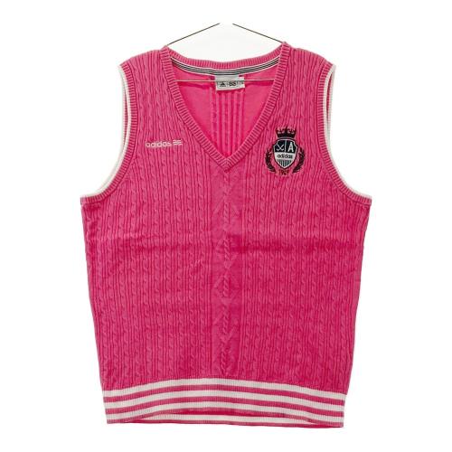 ADIDAS GOLF アディダスゴルフ N67825 Vネック ニットベスト ピンク系