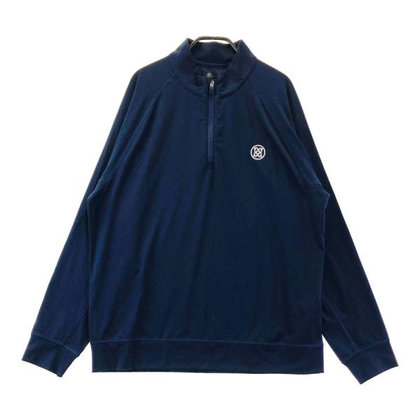 ジーフォア ゴルフ G/FORE Mサイズ サマーニット ネイビー G/FORE ジーフォア ハーフジップ長袖Tシャツ ネイビー系 サイズ：L