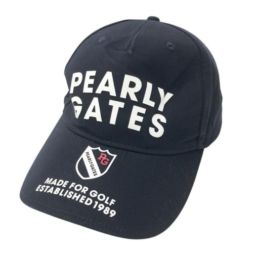 PEARLY GATES パーリーゲイツ キャップ 総柄 ブラック系 ランク：B