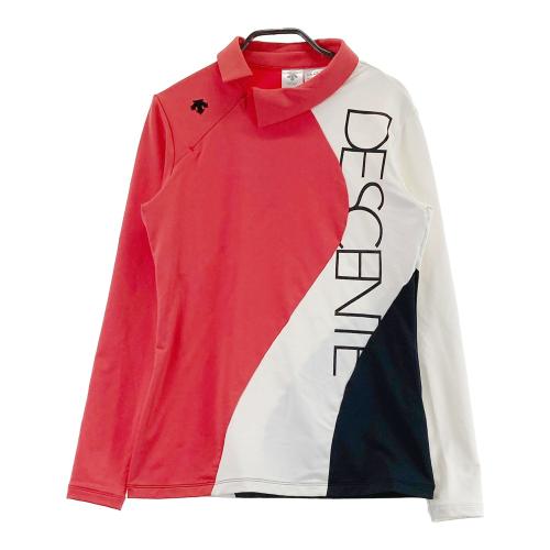 DESCENTE GOLF デサントゴルフ 襟付き 長袖Tシャツ 裏起毛 ブラック系