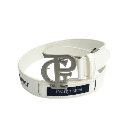 エ*ト様 【中古美品】パーリーゲイツ　ホワイトベルト PEARLY GATES（パーリーゲイツ） 【美品】パーリーゲイツ ベルト 白