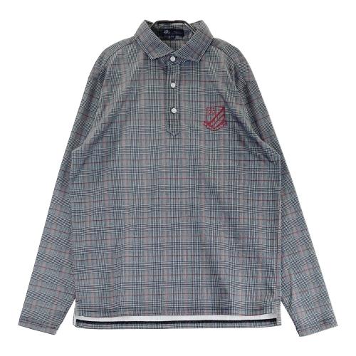 ASHWORTH アシュワース ストレッチパンツ グレンチェック柄 ネイビー系