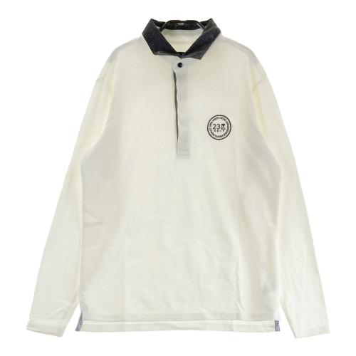 b*a様   GOLF 長袖ポロシャツ【ホワイト/L】 23区GOLF 長袖ポロシャツ ゴルフウェア メンズLホワイト 【公式通販】