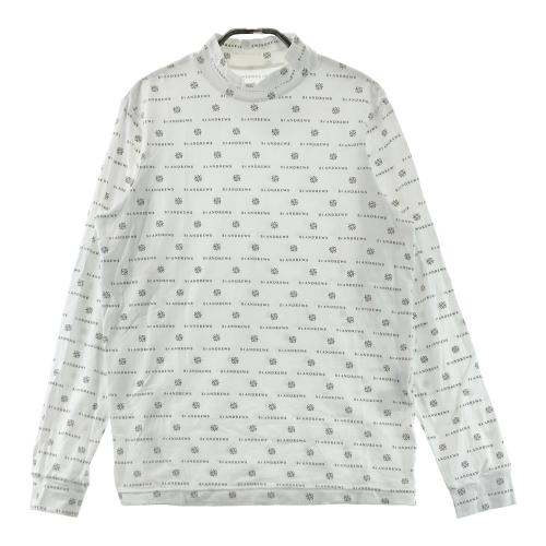 ST ANDREWS セントアンドリュース ハイネック 長袖Tシャツ ロゴ 総柄